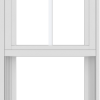 WDMA 18x72 (17.5 x 71.5 inch) Vinyl uPVC White Single Hung Double Hung Window with Top Colonial Grids Exterior