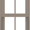 WDMA 18x72 (17.5 x 71.5 inch) Vinyl uPVC Brown Single Hung Double Hung Window with Colonial Grids Exterior
