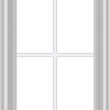 WDMA 18x72 (17.5 x 71.5 inch) White Vinyl uPVC Crank out Casement Window with Colonial Grids