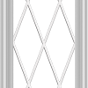 WDMA 18x72 (17.5 x 71.5 inch) White Vinyl uPVC Crank out Casement Window without Grids with Diamond Grills