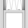 WDMA 20x114 (19.5 x 113.5 inch)  Aluminum Single Double Hung Window with Diamond Grids
