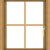 WDMA 20x24 (19.5 x 23.5 inch) Pine Wood Light Grey Aluminum Push out Casement Window with Colonial Grids