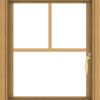 WDMA 20x24 (19.5 x 23.5 inch) Pine Wood Light Grey Aluminum Push out Casement Window with Fractional Grilles