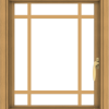 WDMA 20x24 (19.5 x 23.5 inch) Pine Wood Light Grey Aluminum Push out Casement Window with Prairie Grilles
