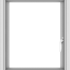 WDMA 20x24 (19.5 x 23.5 inch) Vinyl uPVC White Push out Casement Window without Grids Interior