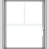 WDMA 20x24 (19.5 x 23.5 inch) Vinyl uPVC White Push out Casement Window with Fractional Grilles