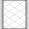 WDMA 20x24 (19.5 x 23.5 inch) Vinyl uPVC White Push out Casement Window without Grids with Diamond Grills