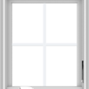WDMA 20x24 (19.5 x 23.5 inch) White Vinyl uPVC Crank out Casement Window with Colonial Grids