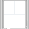WDMA 20x24 (19.5 x 23.5 inch) White Vinyl uPVC Crank out Casement Window with Fractional Grilles