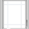 WDMA 20x24 (19.5 x 23.5 inch) White Vinyl uPVC Crank out Casement Window with Prairie Grilles