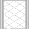 WDMA 20x24 (19.5 x 23.5 inch) White Vinyl uPVC Crank out Casement Window without Grids with Diamond Grills