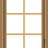 WDMA 20x30 (19.5 x 29.5 inch) Pine Wood Dark Grey Aluminum Crank out Casement Window with Colonial Grids