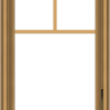 WDMA 20x30 (19.5 x 29.5 inch) Pine Wood Dark Grey Aluminum Crank out Casement Window with Fractional Grilles