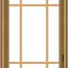 WDMA 20x30 (19.5 x 29.5 inch) Pine Wood Dark Grey Aluminum Crank out Casement Window with Prairie Grilles