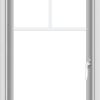 WDMA 20x30 (19.5 x 29.5 inch) Vinyl uPVC White Push out Casement Window with Fractional Grilles