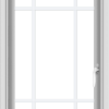 WDMA 20x30 (19.5 x 29.5 inch) Vinyl uPVC White Push out Casement Window with Prairie Grilles
