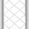 WDMA 20x30 (19.5 x 29.5 inch) Vinyl uPVC White Push out Casement Window  with Diamond Grills