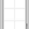 WDMA 20x30 (19.5 x 29.5 inch) White Vinyl uPVC Crank out Casement Window with Colonial Grids