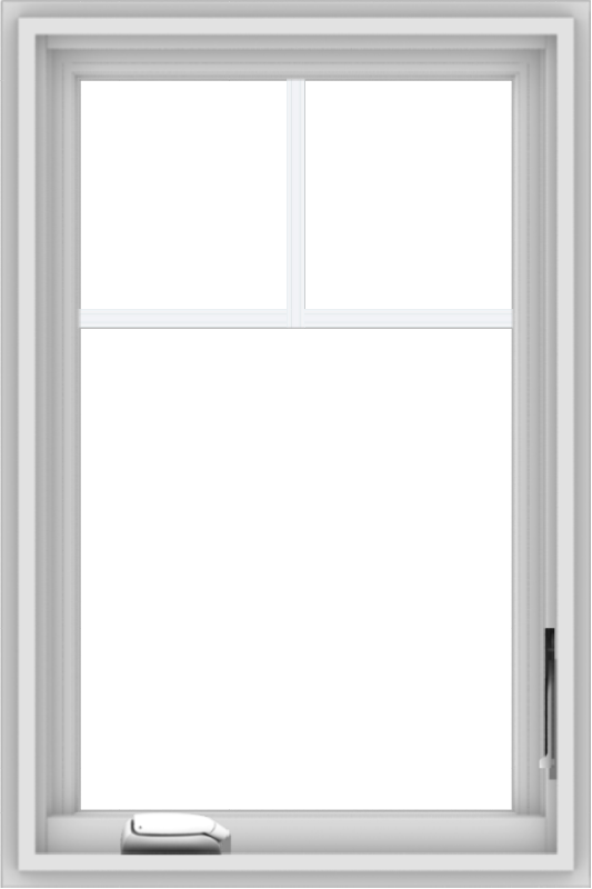WDMA 20x30 (19.5 x 29.5 inch) White Vinyl uPVC Crank out Casement Window with Fractional Grilles