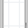 WDMA 20x30 (19.5 x 29.5 inch) White Vinyl uPVC Crank out Casement Window with Prairie Grilles