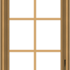 WDMA 20x32 (19.5 x 31.5 inch) Pine Wood Dark Grey Aluminum Crank out Casement Window with Colonial Grids