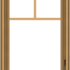 WDMA 20x32 (19.5 x 31.5 inch) Pine Wood Dark Grey Aluminum Crank out Casement Window with Fractional Grilles