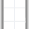 WDMA 20x32 (19.5 x 31.5 inch) Vinyl uPVC White Push out Casement Window with Colonial Grids