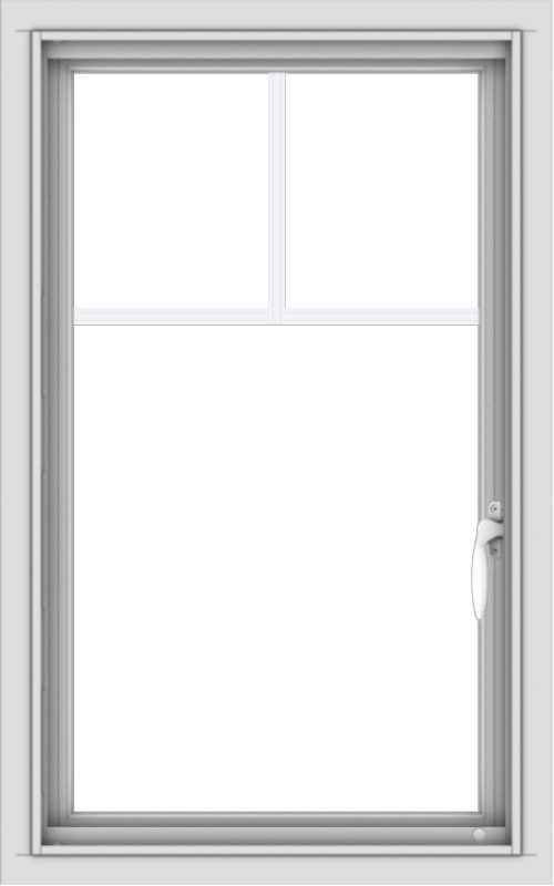 WDMA 20x32 (19.5 x 31.5 inch) Vinyl uPVC White Push out Casement Window with Fractional Grilles