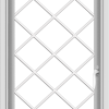 WDMA 20x32 (19.5 x 31.5 inch) Vinyl uPVC White Push out Casement Window  with Diamond Grills