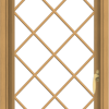 WDMA 20x36 (19.5 x 35.5 inch) Pine Wood Light Grey Aluminum Push out Casement Window  with Diamond Grills