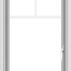 WDMA 20x36 (19.5 x 35.5 inch) Vinyl uPVC White Push out Casement Window with Fractional Grilles