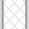WDMA 20x36 (19.5 x 35.5 inch) Vinyl uPVC White Push out Casement Window  with Diamond Grills