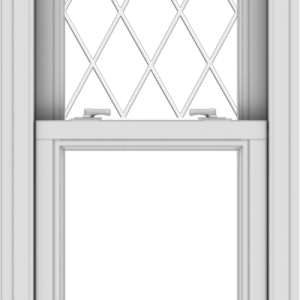 WDMA 20x40 (19.5 x 39.5 inch)  Aluminum Single Double Hung Window with Diamond Grids