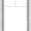 WDMA 20x40 (19.5 x 39.5 inch) Vinyl uPVC White Push out Casement Window with Fractional Grilles