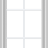 WDMA 20x40 (19.5 x 39.5 inch) White Vinyl uPVC Crank out Casement Window with Colonial Grids