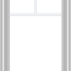 WDMA 20x40 (19.5 x 39.5 inch) White Vinyl uPVC Crank out Casement Window with Fractional Grilles