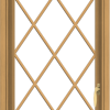 WDMA 20x48 (19.5 x 47.5 inch) Pine Wood Light Grey Aluminum push out Casement Window without Grids with Diamond Grills