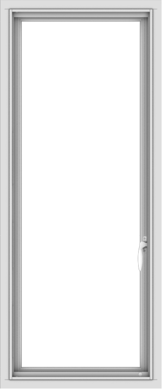 WDMA 20x48 (19.5 x 47.5 inch) uPVC Vinyl White push out Casement Window without Grids Interior