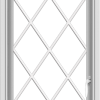 WDMA 20x48 (19.5 x 47.5 inch) uPVC Vinyl White push out Casement Window without Grids with Diamond Grills