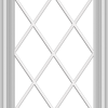 WDMA 20x48 (19.5 x 47.5 inch) White Vinyl uPVC Crank out Casement Window without Grids with Diamond Grills