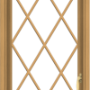 WDMA 20x54 (19.5 x 53.5 inch) Pine Wood Light Grey Aluminum push out Casement Window without Grids with Diamond Grills