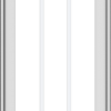 WDMA 20x54 (19.5 x 53.5 inch) uPVC Vinyl White push out Casement Window with Prairie Grilles