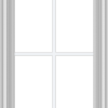 WDMA 20x54 (19.5 x 53.5 inch) White Vinyl uPVC Crank out Casement Window with Colonial Grids