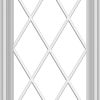 WDMA 20x54 (19.5 x 53.5 inch) White Vinyl uPVC Crank out Casement Window without Grids with Diamond Grills