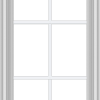 WDMA 20x60 (19.5 x 59.5 inch) White Vinyl uPVC Crank out Casement Window with Colonial Grids