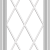 WDMA 20x60 (19.5 x 59.5 inch) White Vinyl uPVC Crank out Casement Window without Grids with Diamond Grills