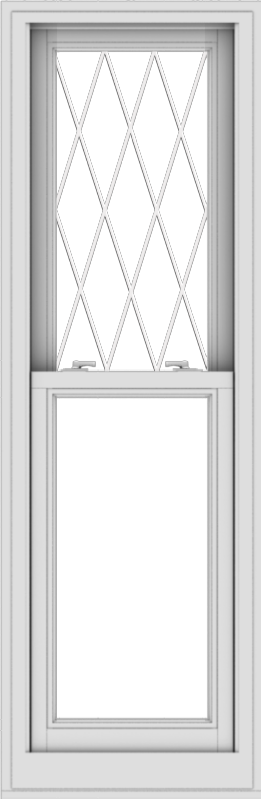 WDMA 20x61 (19.5 x 60.5 inch)  Aluminum Single Double Hung Window with Diamond Grids
