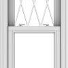 WDMA 20x66 (19.5 x 65.5 inch)  Aluminum Single Double Hung Window with Diamond Grids
