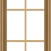 WDMA 20x66 (19.5 x 65.5 inch) Pine Wood Dark Grey Aluminum Crank out Casement Window with Colonial Grids