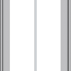 WDMA 20x66 (19.5 x 65.5 inch) Pine Wood Light Grey Aluminum Push out Casement Window with Prairie Grilles